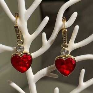 $8/3for$20 Elegant Red Heart Earrings